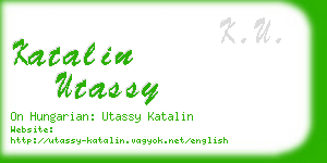 katalin utassy business card